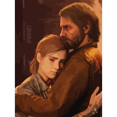 Картина по номерам на холсте Игра Last of Us Элли и Джоэл 6566 В 30x40