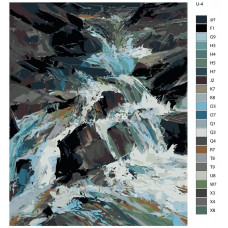 Живопись по номерам BRUSHES-PAINTS Дыxание Горного Водопада