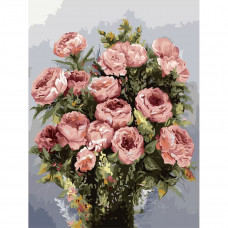 ST027 - Набор для рисования по номерам Букет с пионами, 30*40см, Cristyle