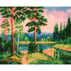 Картина по номерам Paintboy Вдоль реки, 40x50 см