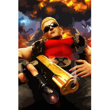 Картина по номерам Бруталити Duke Nukem 1 на холсте 60 x 40