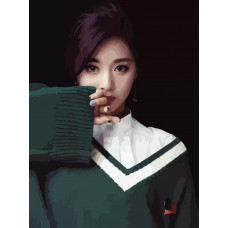 Картина по номерам Бруталити TWICE Kpop Tzuyu 53 на холсте 40x30