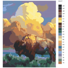 Живопись по номерам BRUSHES-PAINTS Дикий зубр