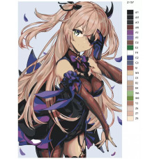 Картина по номерам BRUSHES-PAINTS Фишль - Genshin Impact Геншин Импакт Z157 40x60 см Картина по номерам BRUSHES-PAINTS Фишль - Genshin Impact Геншин Импакт Z157 40x60 см