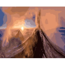 Картина по номерам ВанГогВоМне Вулкан Ключевская сопка, 40x50