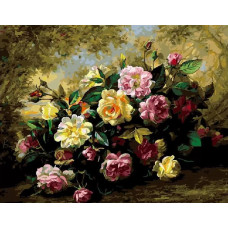 Картина по номерам ВанГогВоМне Дикие розы, 40x50
