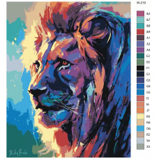 Живопись по номерам BRUSHES-PAINTS Лев