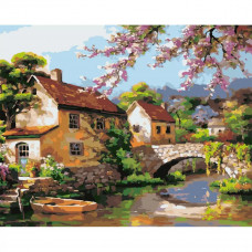 Набор для рисования по номерам HOBRUK 'Цветение сакуры',  40*50 см