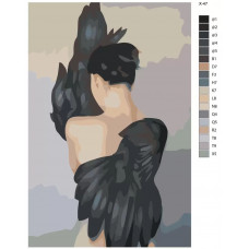 Живопись по номерам BRUSHES-PAINTS Обнажена но прикрыта
