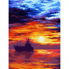 Рисование по номерам на холсте "Закат"