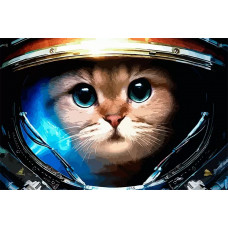 Живопись по номерам Бруталити космос космический кот космонавт - 6837 Г