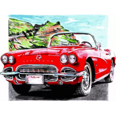 Картина по номерам Paintboy PK 45056 Красный кабриолет 40*50 Эксклюзив