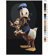 Живопись по номерам BRUSHES-PAINTS Дональд Дак с сигарой