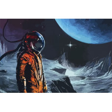 Картина по номерам Бруталити Космос космонавт планета звёзды 6833 Г 60x40 см