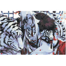 Картина по номерам, 40 x 60, Аниме тигр (pz-2077)