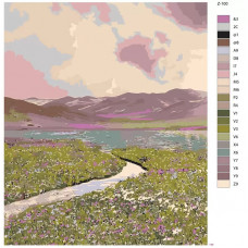 Живопись по номерам BRUSHES-PAINTS Природа в горах