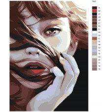 Живопись по номерам BRUSHES-PAINTS Девушка с волосами на лице
