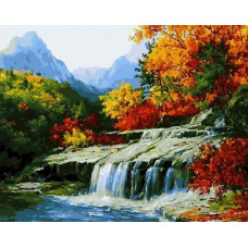 Картина по номерам Paintboy Осенний водопад, 40x50 см