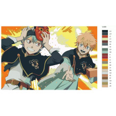 Живопись по номерам BRUSHES-PAINTS Аниме Черный клевер 2 (Black Clover ). Аста и Финрал Рулакейс (Asuta, Finral Roulacase) Живопись по номерам BRUSHES-PAINTS Аниме Черный клевер 2 (Black Clover ). Аста и Финрал Рулакейс (Asuta, Finral Roulacase)