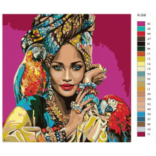 Картина по номерам BRUSHES-PAINTS Женская красота R-298 80x80 см Картина по номерам BRUSHES-PAINTS Женская красота R-298 80x80 см