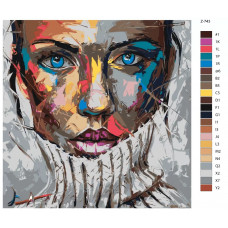 Живопись по номерам BRUSHES-PAINTS Арт девушка в свитере