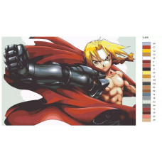 Живопись по номерам BRUSHES-PAINTS Аниме Стальной Алxимик 2 (Fullmetal Alchemist 2). Эдвард Элрик (Edward Elric)