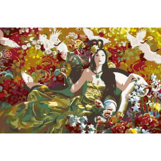 Картина по номерам Живопись по Номерам Девушка и голуби, 40x60
