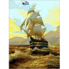 Картина по номерам Paintboy Original Рассвет на море, 40x50 см