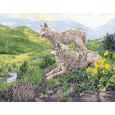 Живопись по номерам Paintboy Волки 40x50