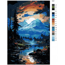 Живопись по номерам BRUSHES-PAINTS Горные вершины