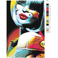 Живопись по номерам BRUSHES-PAINTS Арт девушки
