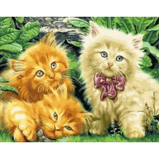 Картина по номерам Paintboy Рыжие котята
