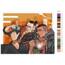 Живопись по номерам BRUSHES-PAINTS Киберпанк Cyberpunk 2077. Джек Уэллс Джакито (Jack Welles) и Винсент (V) (Vincent) Живопись по номерам BRUSHES-PAINTS Киберпанк Cyberpunk 2077. Джек Уэллс Джакито (Jack Welles) и Винсент (V) (Vincent)