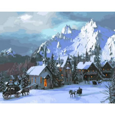 Живопись по номерам Цветной Снежное королевство 40x50