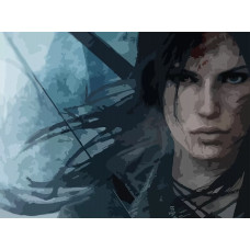 Картина по номерам Бруталити Tomb Raider Lara Croft 6580 Г на холсте 30x40