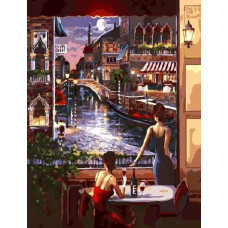 Картина по номерам Цветной Ночная Венеция, 40x50 см