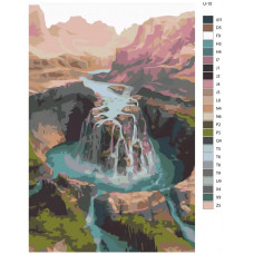 Живопись по номерам BRUSHES-PAINTS Водопад. Новый день