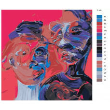 Картина по номерам BRUSHES-PAINTS Парень и девушка Z149 40x40 см