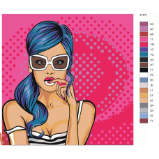 Живопись по номерам BRUSHES-PAINTS Поп-арт девушка