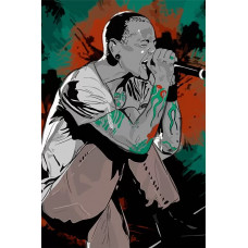 Живопись по номерам Бруталити Музыка Linkin Park Линкин Парк Честер Беннингтон - 6384 В