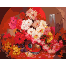 Картина по номерам Белоснежка Бархатный букет, 40x50