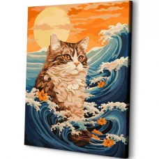 Картина по номерам на холсте ART and Relax Кот в Лукоморье 40x50