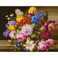 Картина по номерам Paintboy Цветочное ассорти, 40x50 см