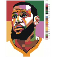 Живопись по номерам BRUSHES-PAINTS Баскетболист Леброн Джеймс. Lakers Живопись по номерам BRUSHES-PAINTS Баскетболист Леброн Джеймс. Lakers
