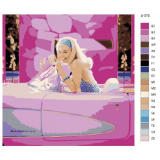 Картина по номерам BRUSHES-PAINTS Барби Barbie Барби в розовом кабриолете U-570 40x40 см Картина по номерам BRUSHES-PAINTS Барби Barbie Барби в розовом кабриолете U-570 40x40 см
