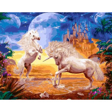 Живопись по номерам Paintboy Единороги 40x50