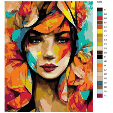 Живопись по номерам BRUSHES-PAINTS Девушка с цветами. Цветочная нежность