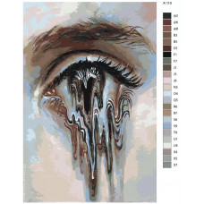 Живопись по номерам BRUSHES-PAINTS Потекший глаз