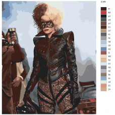Живопись по номерам BRUSHES-PAINTS Эмма Стоун Круэлла