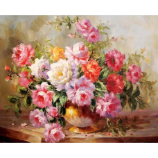 Картина по номерам Paintboy Original Букет роз, 40x50 см
